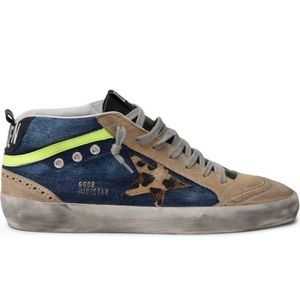 Golden Goose mid star genuine calf hair